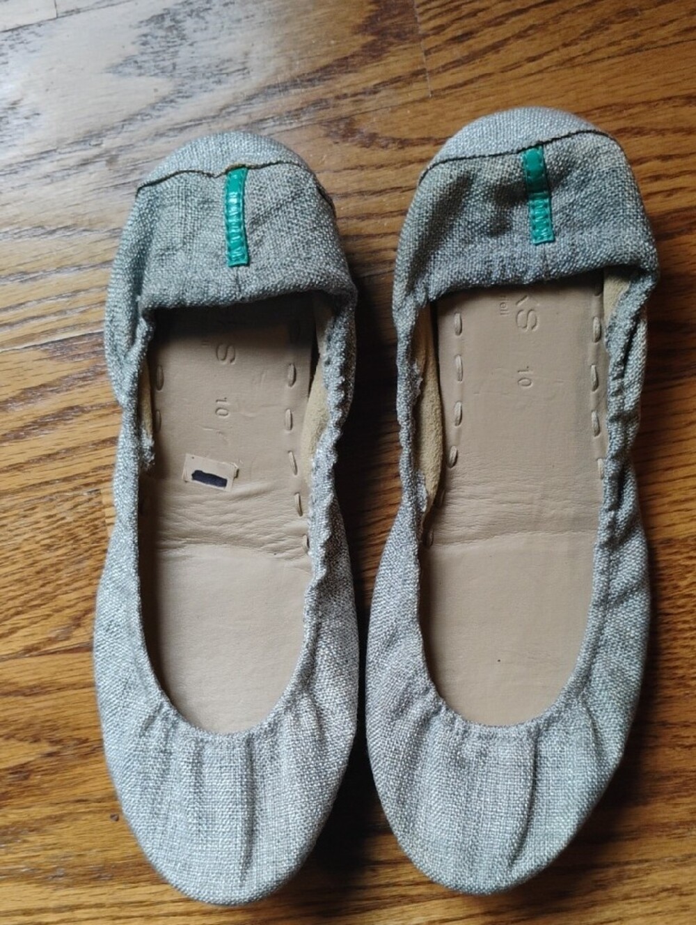 Tieks Neutral Linen Ballet Flats